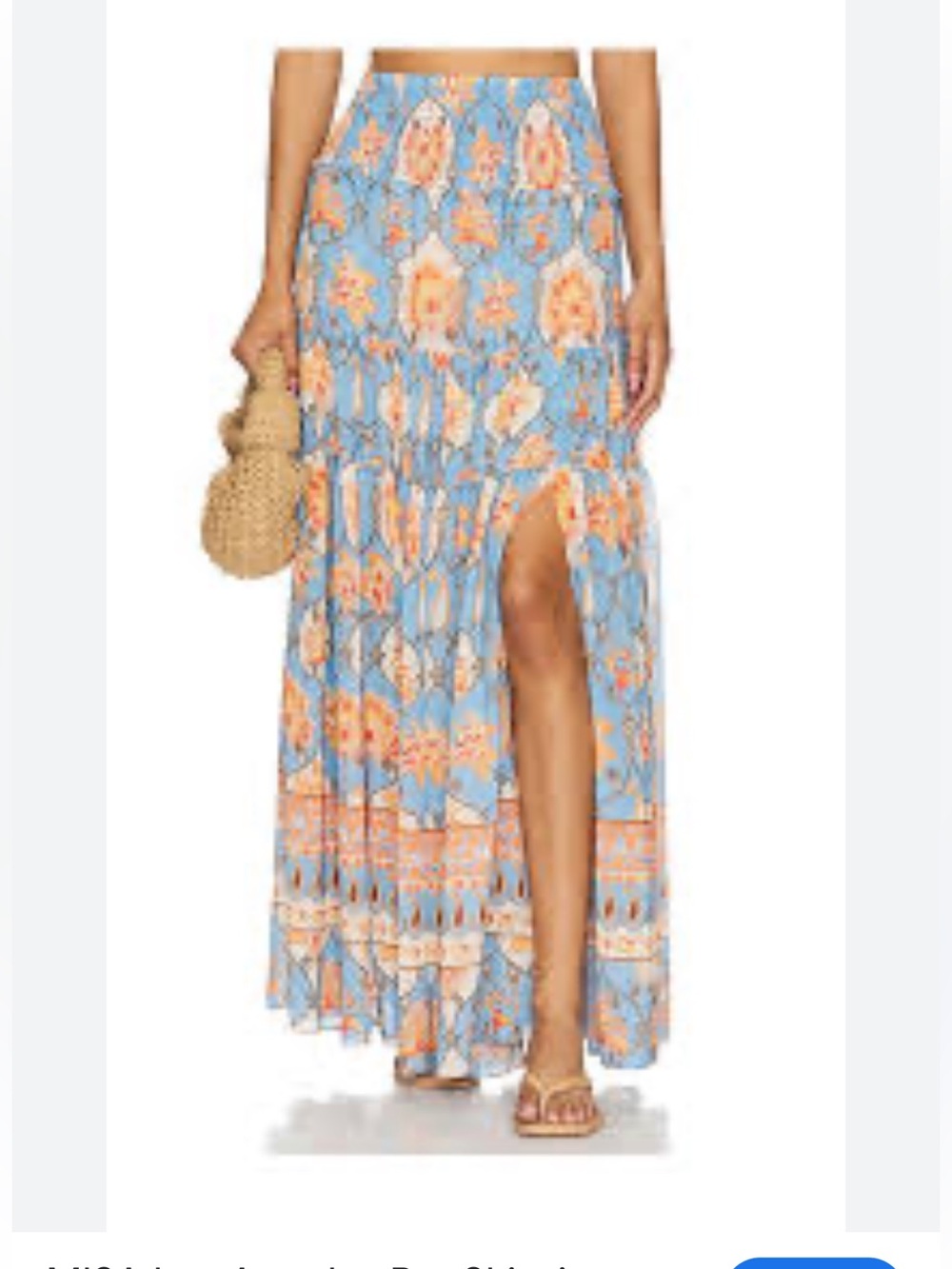 Misa Los Angeles 🔥🤩 BART skirt in caged floral blue